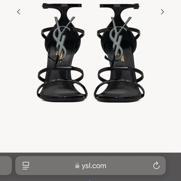 SAINT LAURENT CASSANDRA SANDALS IN PATENT LEATHER - Picture 2 of 7